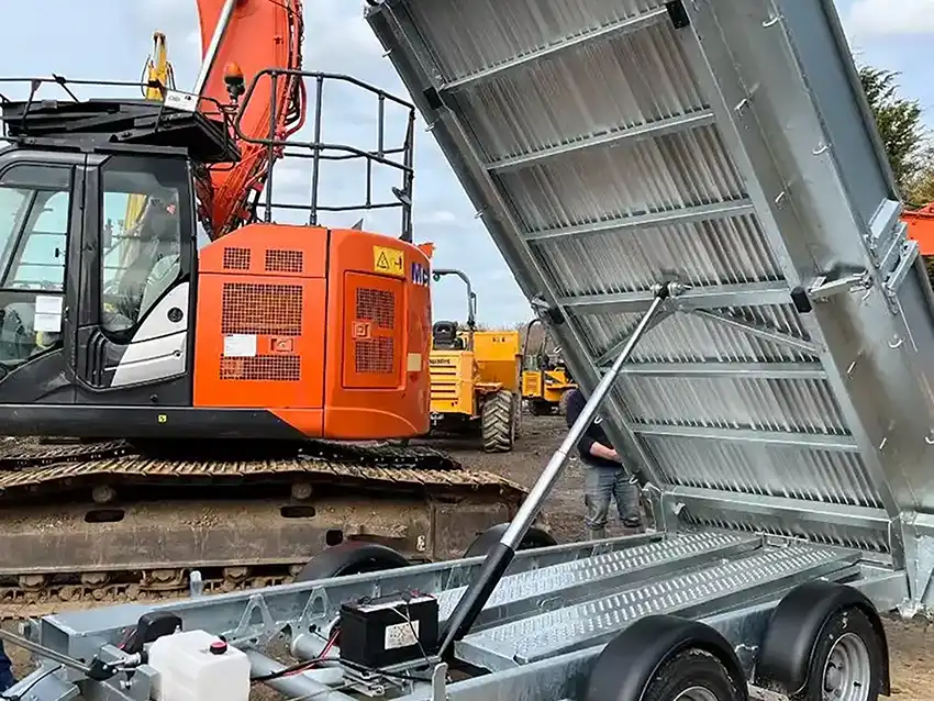 trailer with digger